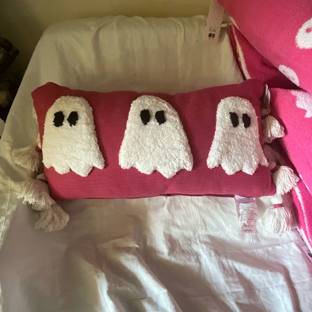Pink Ghost Pillow